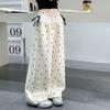 Girls' Quick-Dry Wide-Leg Ice Silk Pants with Bow Knot - Mosquito Repellent, Cool & Breathable Summer Casual Pants for 2026