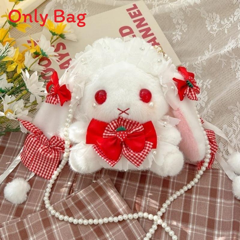 Lolita Plush Bunny Bag With Bow For Daily Use And Collectors Style