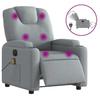 VidaXL Electric Reclining Massage Chair Light Grey Fabric 3204356