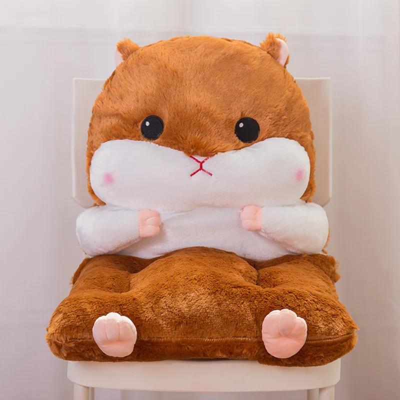 Hamster Cushion Back Office Chair Cushion Sofa Pillow Cushion Home Decoration Tatami Cute Lumbar Support Birthday Gift