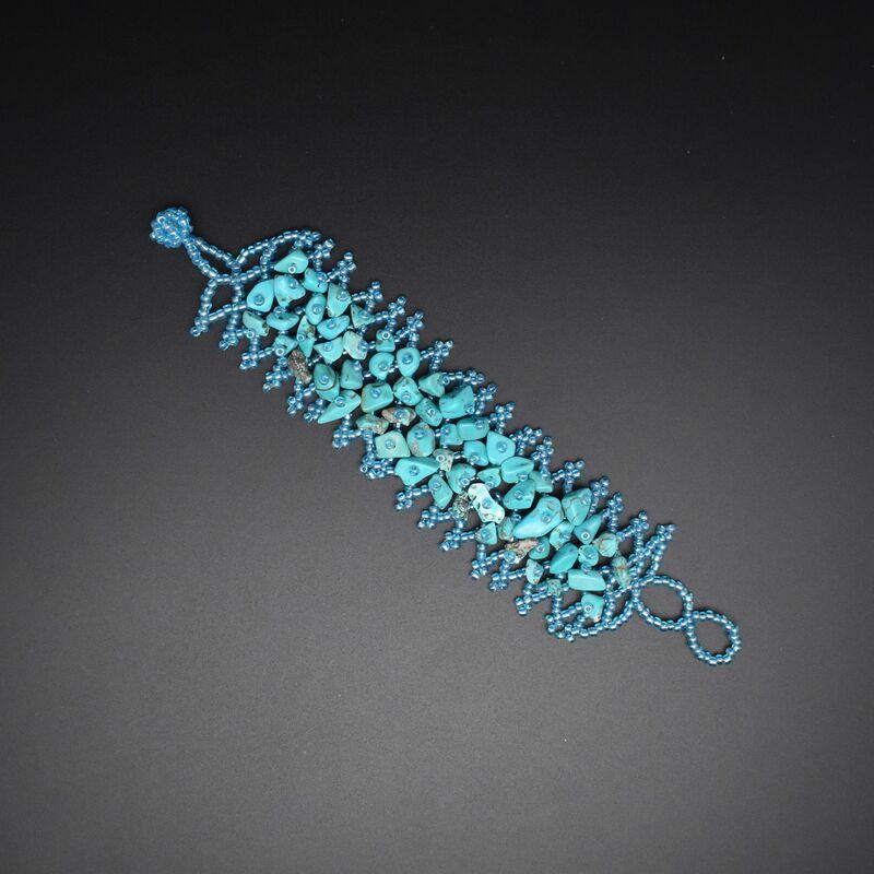 Handmade Bohemian Ethnic Style Beaded Bracelet With Natural Stone Chips Hollow Seed Beads Women Men