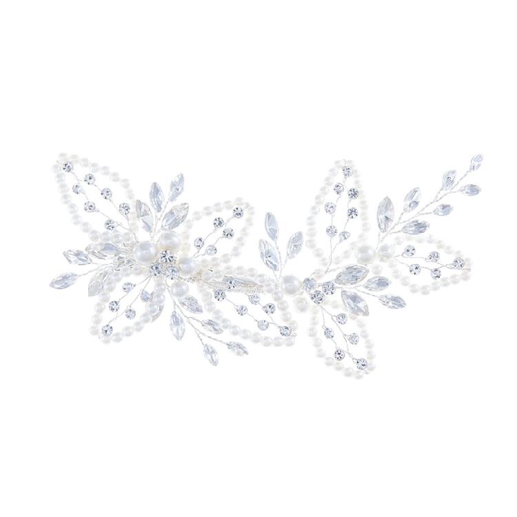 

Sparkling Pearls Crystal Hair Clip Bridal Party Accessory Rust Resistant Design Rhinestones Hairpin Accessory 1