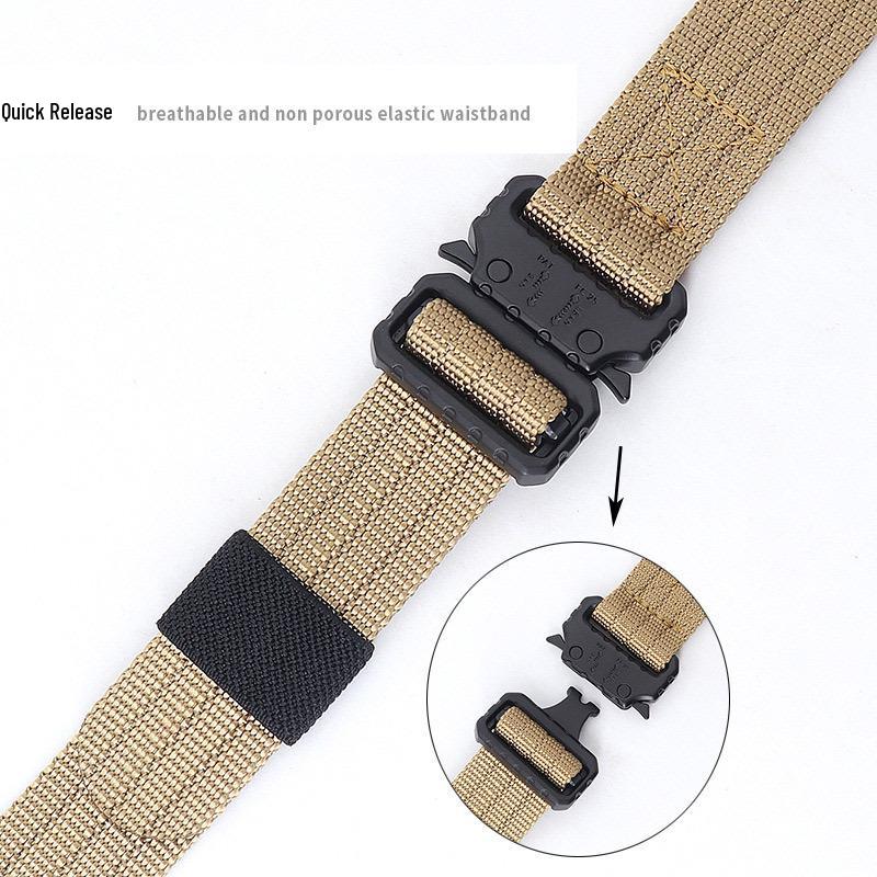2.5cm Tactical Narrow Canvas Cobra Waist Belt - Unisex Multifunctional Streamer for Pants