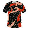 T-shirt Estiva da Uomo Girocollo Stampata in 3D Moda Versatile Traspirante Tendenza Casual