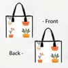 Cute Cartoon Potted Plant Tote Bag Casual Portable Large Capacity Shopping Handbag for Daily Use