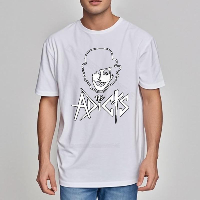 Unisex Tshirt Daily Wear Cotton Tshirt The Adicts With Clown Face Quickdry Soft Cotton Teeshirt Fashion Plus Size Tshirt Casual