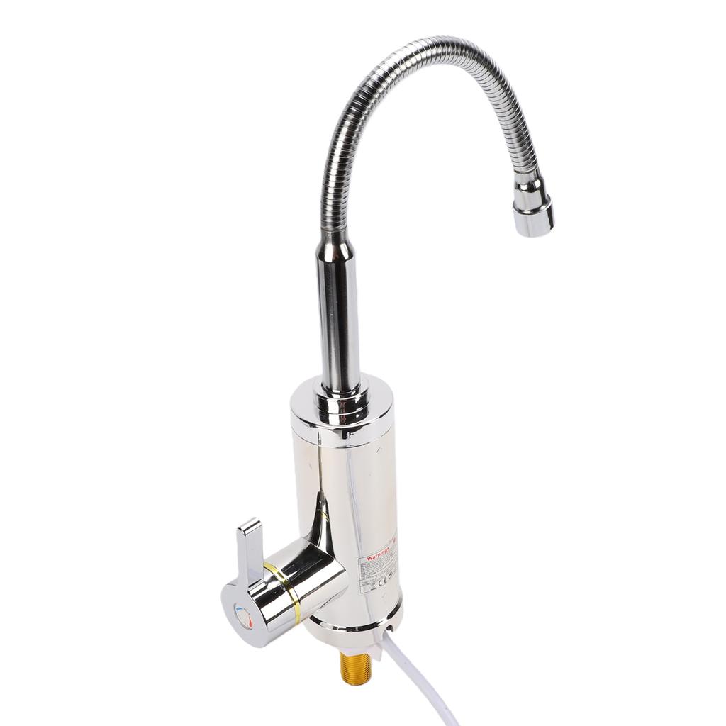 Electric Instant Hot Water Faucet 3000W Fast Heating with 360 Degree Flexible Hose LED Temperature Display for Kitchen