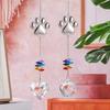 Crystal Animal Paws Charm Memorial Suncatchers Metal Pendant Indoor and Outdoor Decorative Memorial Gift for Pet Lover