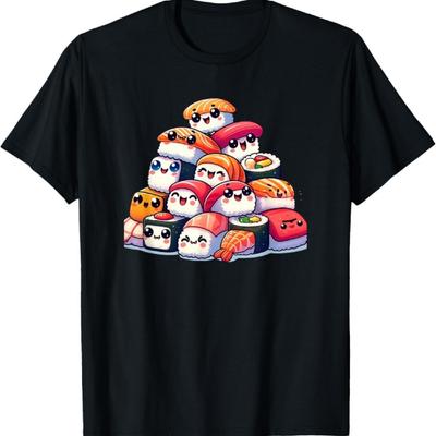 Kawaii Anime Sushi Kids Boys Girls T-Shirt