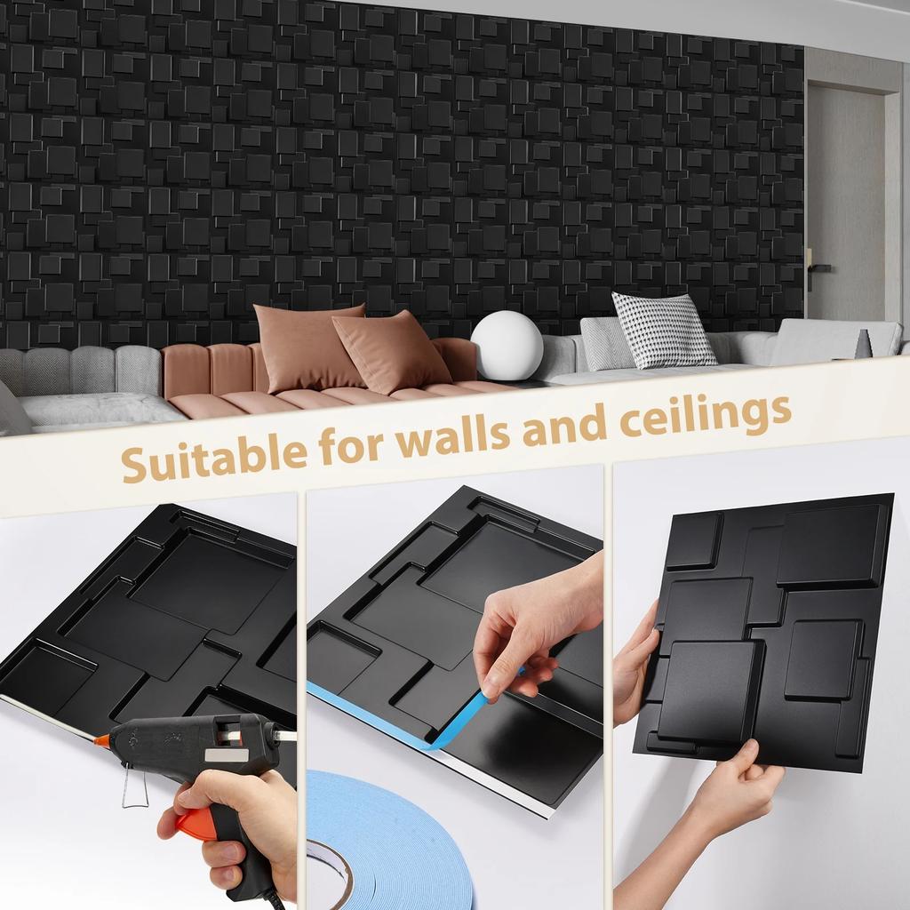 3D Wall Panels 30x30cm Indoor Wall Decoration for Bedroom Living Room background Hotel Office Mural Wall Panel DIY Home Decor