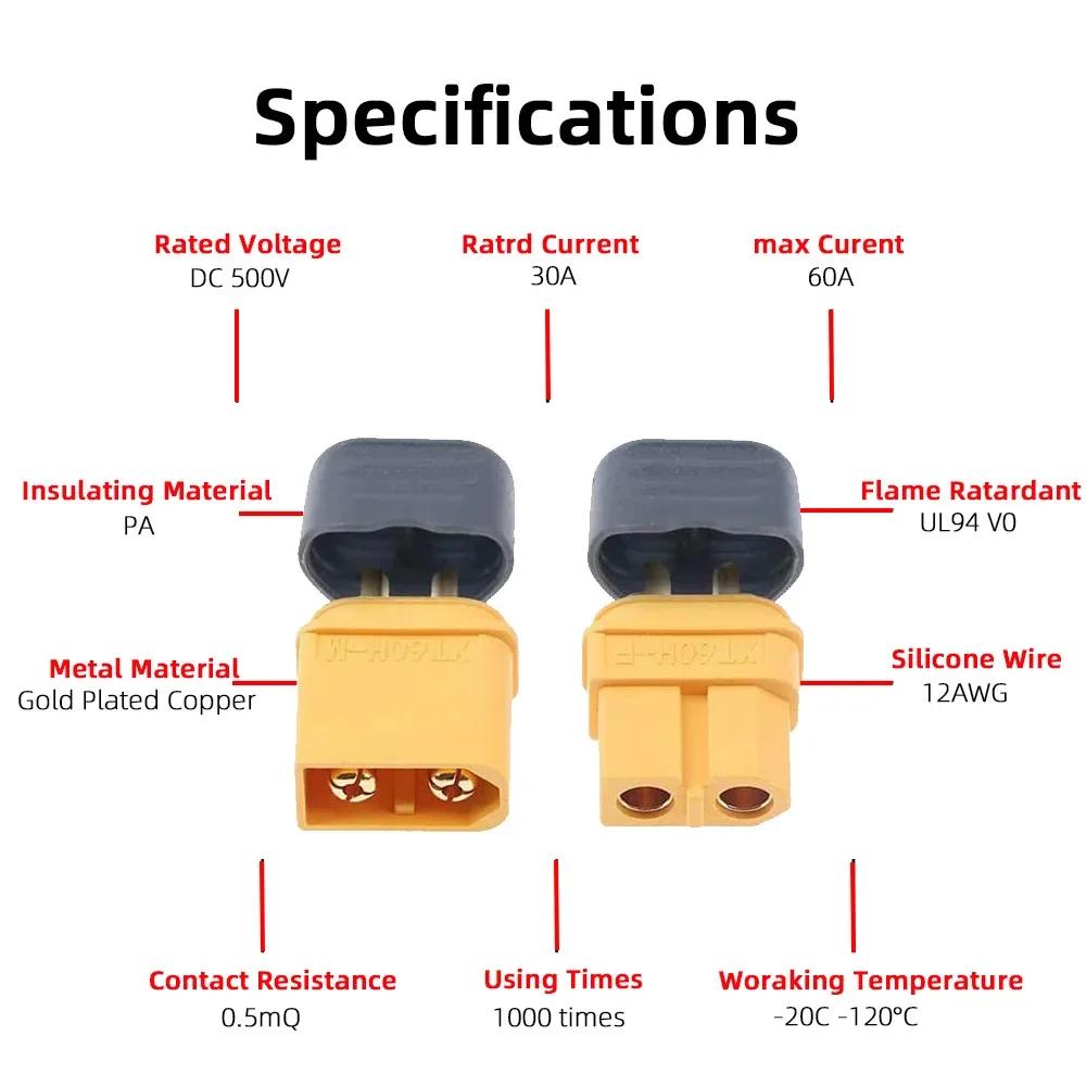 XT60 Male Female Bullet Connectors Plugs for RC Lipo Battery Rc Drone Airplane Accessories Wholesale XT60 Connectors Plugs