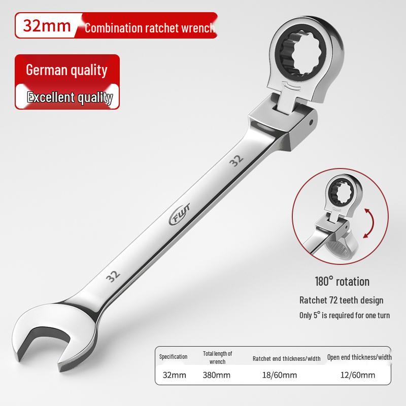 Reversible Double Head Ratchet Wrench Set for Automotive Repair