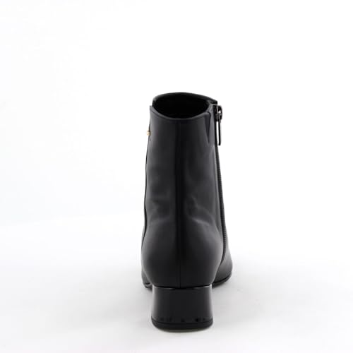 Genuine Leather Cushioned Warm Boots Made In Japan by HIMIKO. Side-cut Metal Point Boots, Size 651412, Black, Size 235.