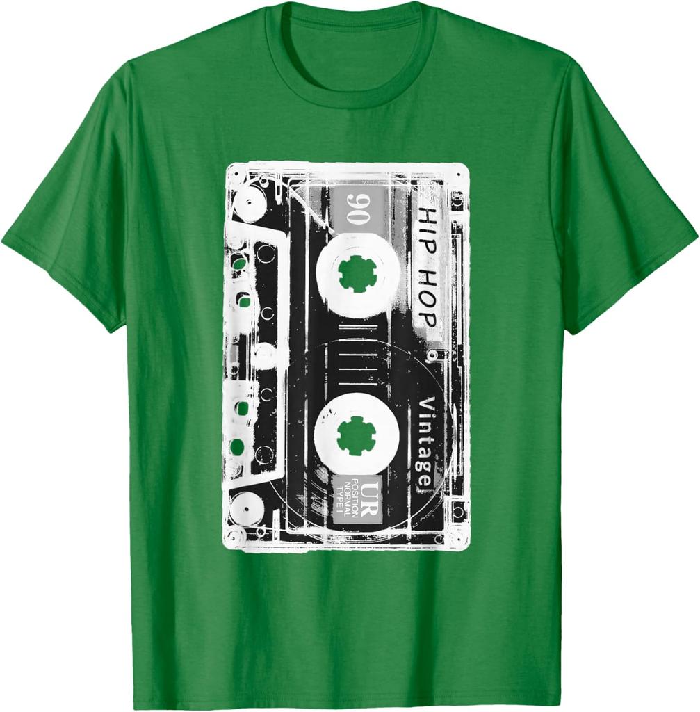 Vintage Cassette Tape Hip Hop Music 80s 90s Retro Distressed T-Shirt
