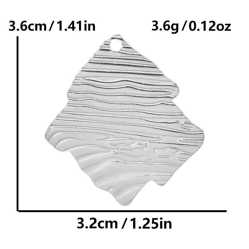 Unevenness Metal Irregular Stainless Steel Heart Charms For Jewelry Making Supplies 6pcs Diy Sea Shell Round Rectangle Pendant
