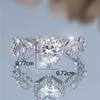 Luxury Female Big White Zircon Stone Heart Ring Silver Color Elegant Gift Wedding Jewelry For Women