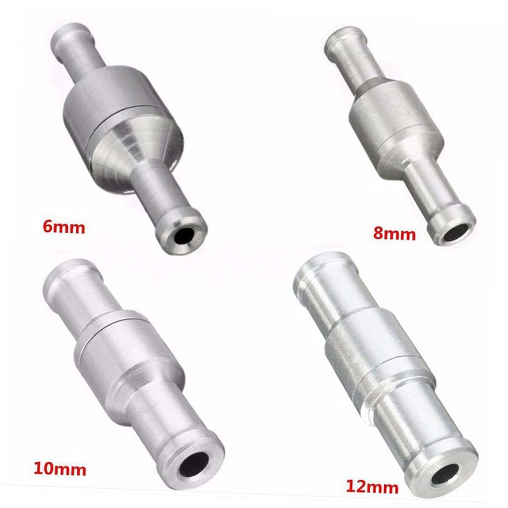 12mm Inline One Way Non Return Check Valve Fuel Water Gas Air Vacuum Aluminum Valve