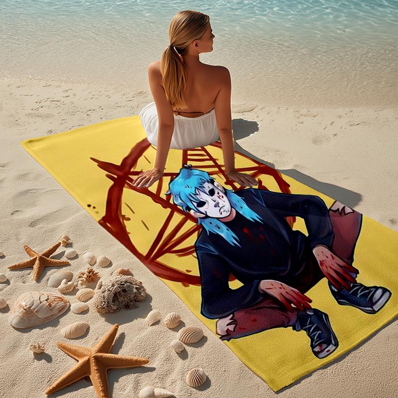 Proof Beach Towel with a Sally Face1 Pattern - Soft,absorbent,quick-drying,machine Washable - Perfect for Swimming,camping,bathing