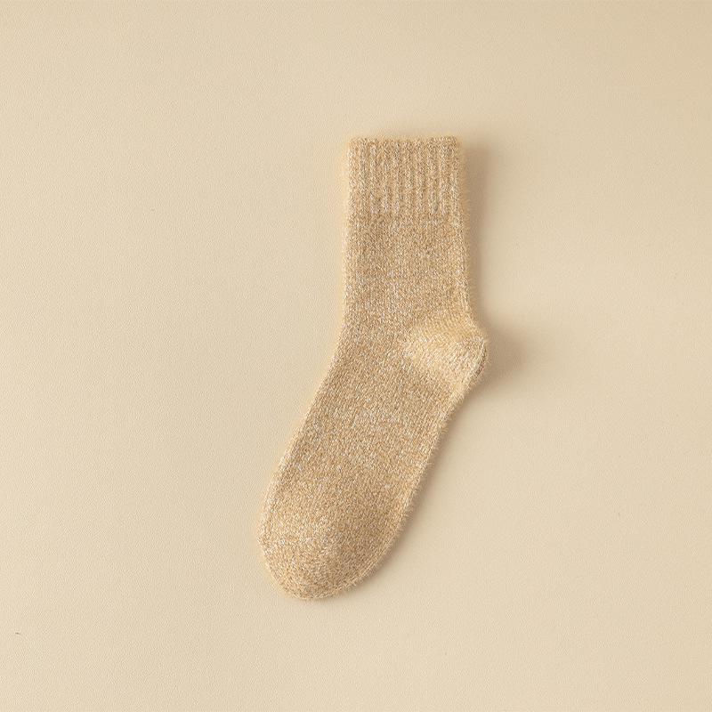 5 Pairs of  Male Autumn and Winter Plush Warm Thickened Floor Mid Calf Socks