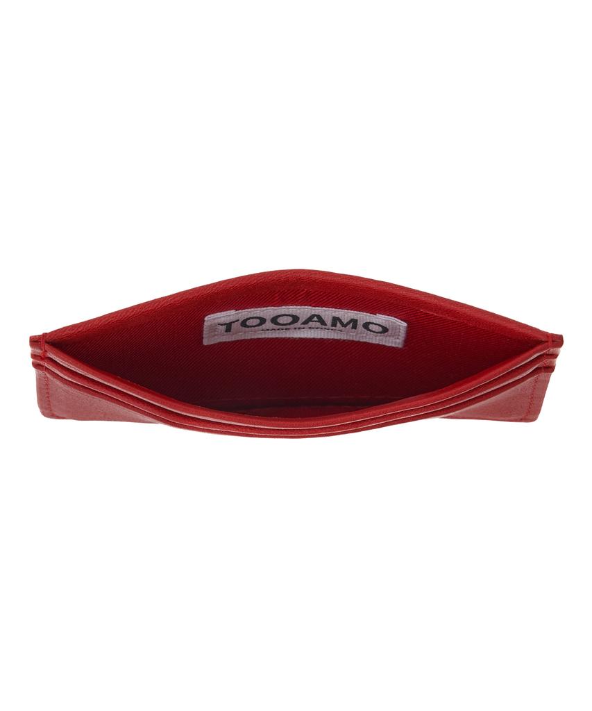 Tooamo Classic Card Wallet Red [Cowhide]