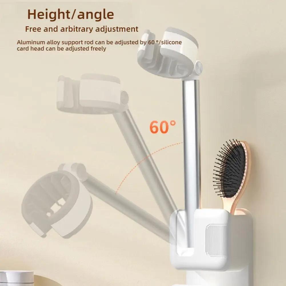 Bathroom Shelf Hair Dryer Holder No To Need Hold Adjustable Wall Hanging Bracket  Dryer Hair Stand Bathroom Organizer Shelves