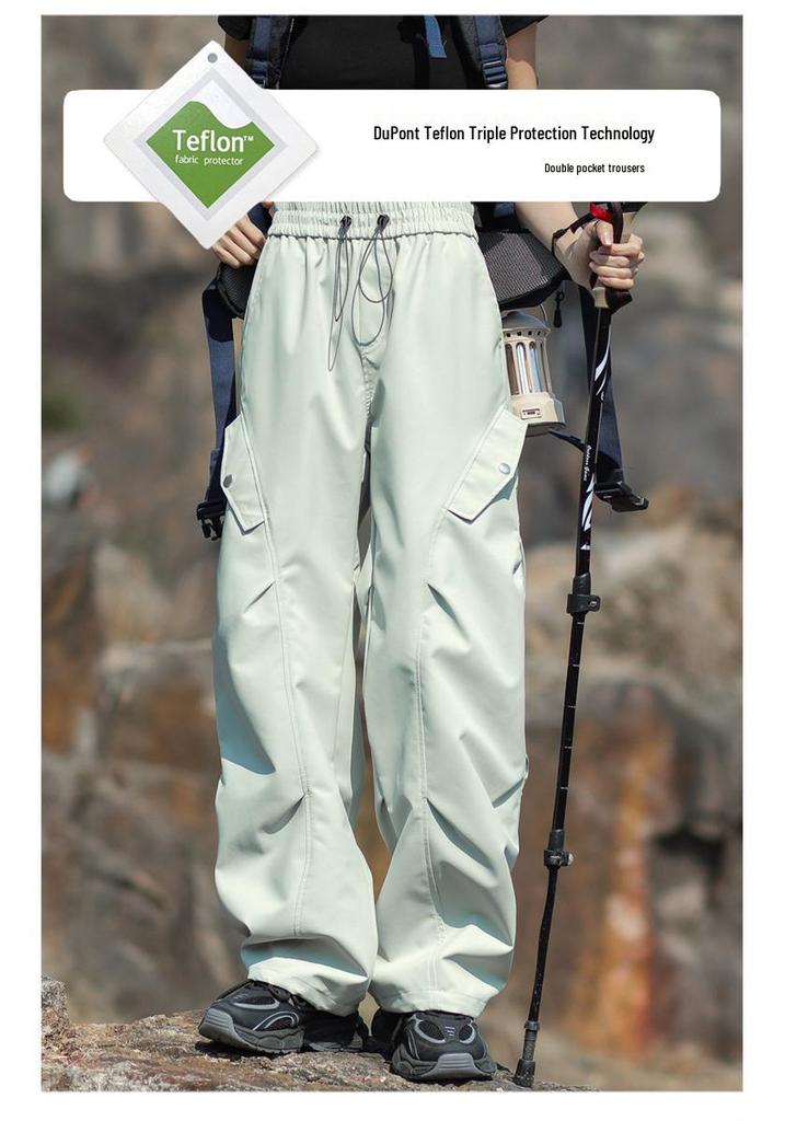 Pantaloni da Sci Soft Shell Impermeabili Antivento Unisex per Primavera/Autunno - Gamba Dritta Alpinismo Outdoor