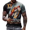 Retro pánské tričko 3d Vintage Motorcycle Oversized tričko Pro muže Oblečení Motorkář Závodní trička Motorová trička Topy Letní Oblečení