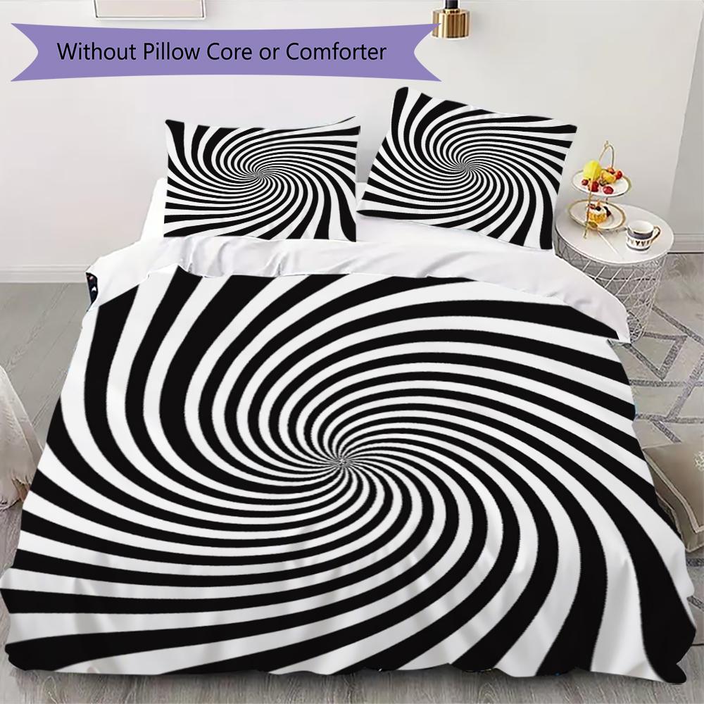 

Illusory Graphics Pattern Bedding uilt Set uilt Cover Pillowcase Home Decoration Birthday Gift (1 * duvet cover + 2 * pillowcase without core)26 135x200cm