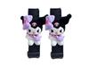 Kuromi Seat Belt Cover and Seat Belt Cushion Set for Protects Shoulders and Easy Character Design 2-Piece Cars, Neck, Soft, Installation, Cute,