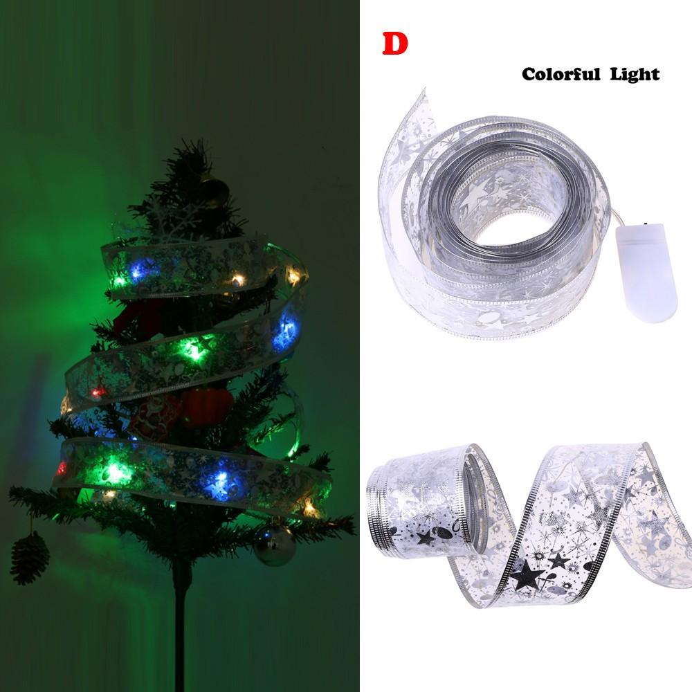 Christmas Party Decoration 1m Ribbon Night Light Christmas Tree LED String
