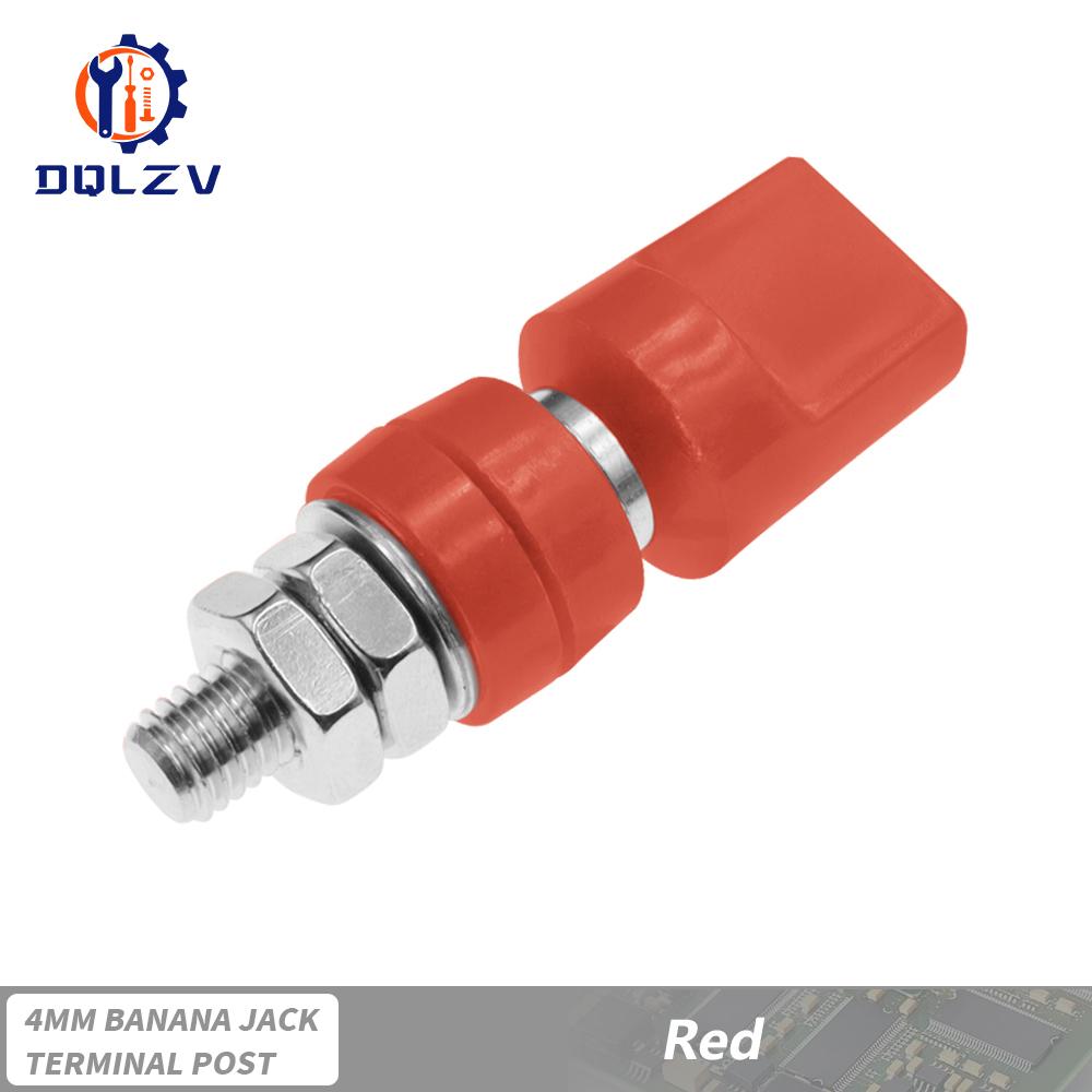 100A 4MM M6 M8 M10 Brass Connector Terminal Binding Post Nut with Caps 40-100A Large Current Banana Plug Jack Socket Connectors