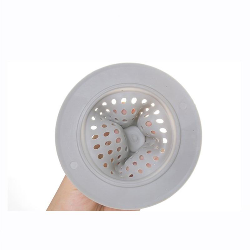Silicone Bathroom Sink Drains Bathtub Plugs Strainers Sewer Hair Filter Bath Drain Stopper Sink Floor Drain Kitchen Accessories