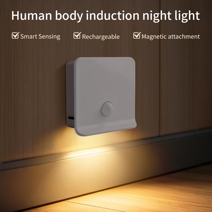 Xiaomi Rechargeable LED Night Light Motion Sensor Bedroom Lamps Nightlight Hallway Stairs Corridor Garage Basement Closet Kitchen Light