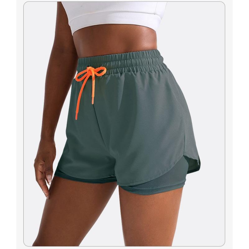 Pantaloni Scurți Sport Femei Vară Hot Pants Alergare Nocturnă Anti-alunecare Pantaloni Yoga Casual Uscare Rapidă Respirabil Fals Două Perechi de Pantaloni Fitness
