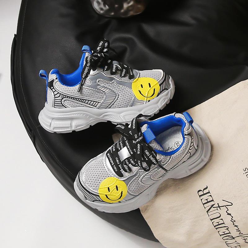 

Breathable Mesh Sports Shoes for Kids Spring Boys Soft Sole Casual Sneakers Girls Toddler Walking Shoes size 31 синій