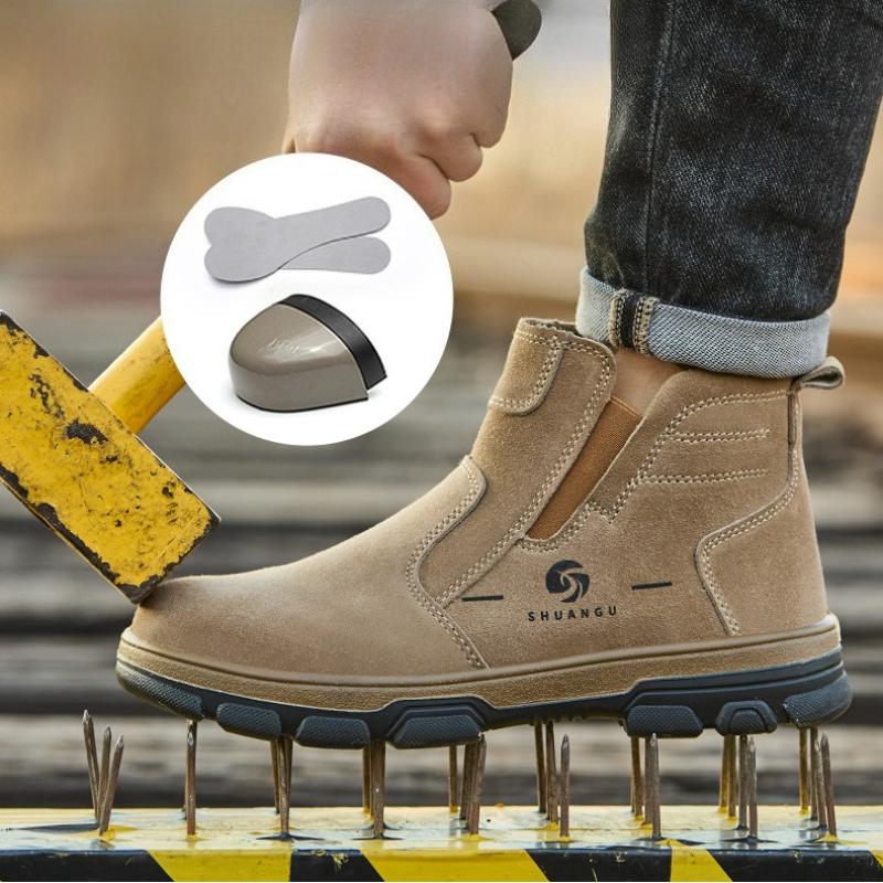Steel Toe Cap Working Boots Anti-Puncture Work Shoe for ManIndestructible Work Shoes Outdoor Work Shoes Safety Boots for Men