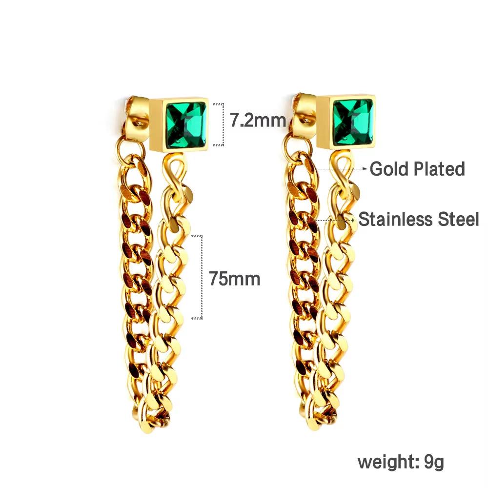 Luxury Fan Shaped Short Stud Earrings For Women Hypoallergenic Vacuum Plating Elegant And Versatile