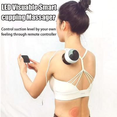 Dispositivo Inteligente de Massagem com Ventosas a Vácuo LED Controle Remoto Massageador de Ventosas Gua Sha Emagrecimento Queimador de Gordura Corporal Alívio da Fadiga