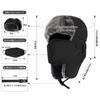[lapset] Pilot Flight Cap with Mask – Warm Winter Aviator Hat with Fleece Lining for Men & Women, Cold Weather Outdoor Cap