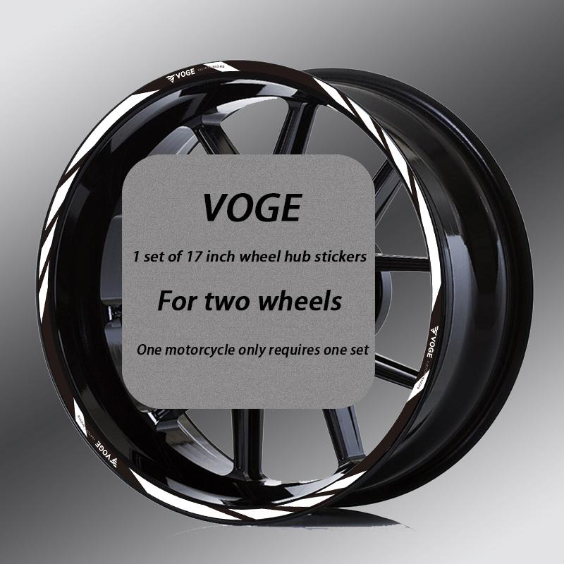 17'' Reflective Motorcycle Accessory Wheel Sticker Rim Decal For VOGE 250RR 300RR 500AC 525R 500DS 650DS