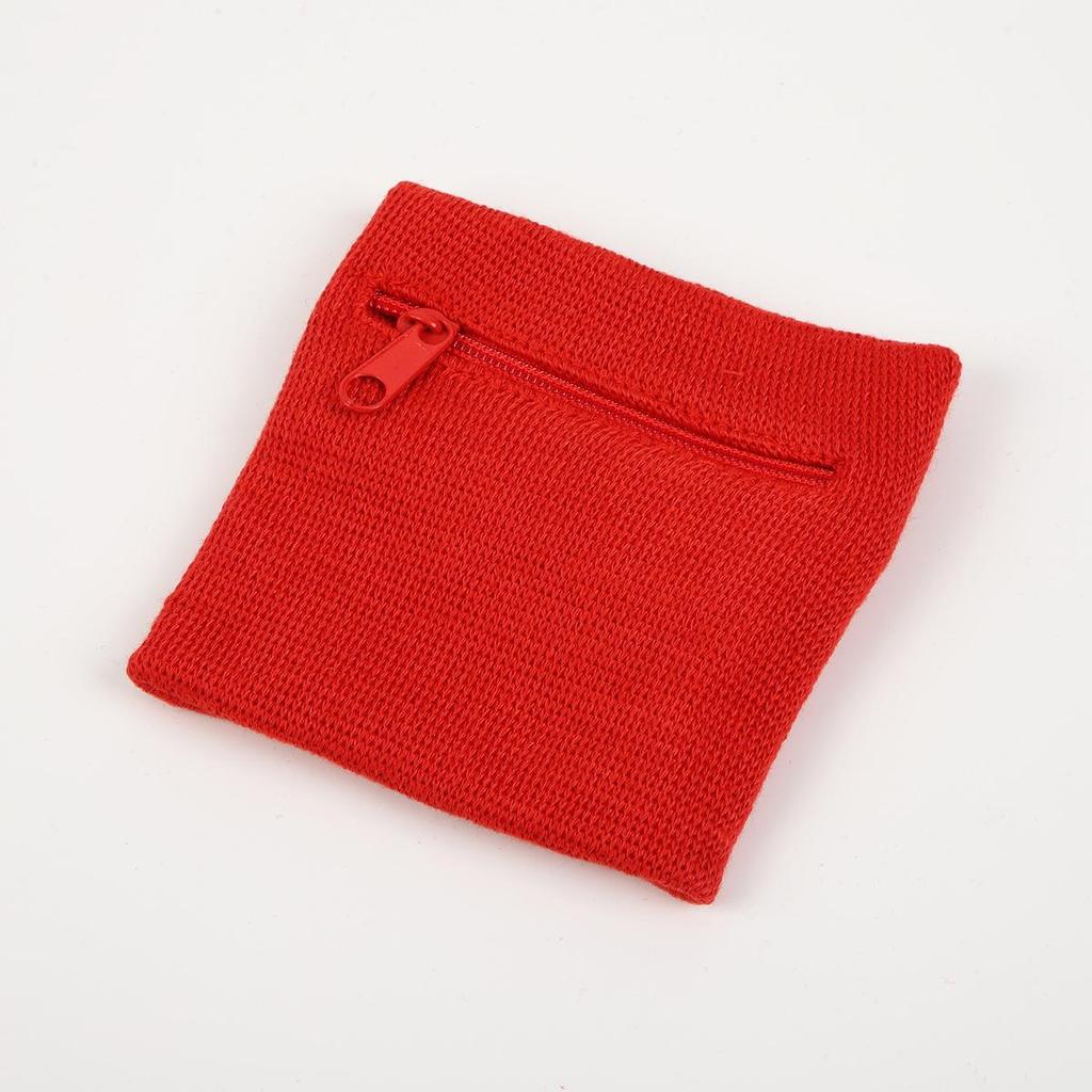 Breathable Cotton Sports Wrist Guard with Zipper Pocket for Running & Cycling