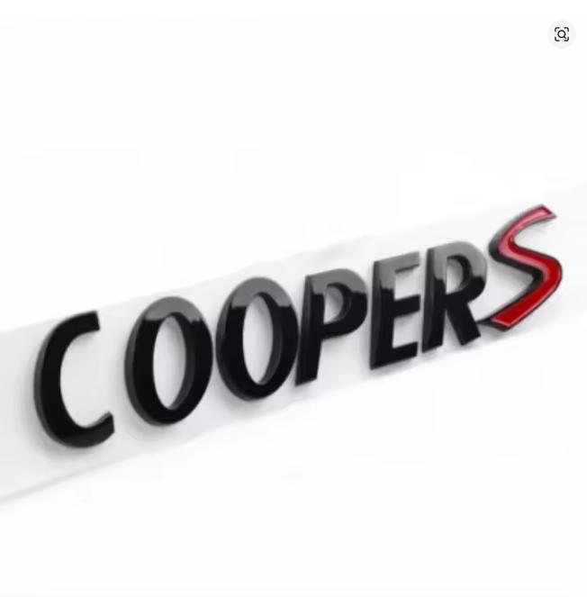 3D Эмблема багажника MINI Cooper S из АБС-пластика Значок Наклейки с логотипом багажника Для Mini Coopers R50 R52 R53 R56 R57 R58 R60 F55 F56 чёрный