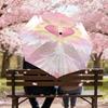 1pc Heart Wings Automatic Open/Close Umbrella Compact Folding Umbrella with 8-Rib Shaft for Women/Men, Elegant Birthday1146S