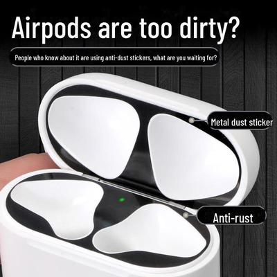 AirPods Wireless Headset Dustproof Metal Stickers: Pro 2nd Gen & 3rd Gen Ultra-Thin