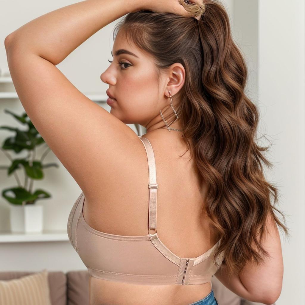 Sexy European and American Back Push-up Bra with No Steel Ring Small Breasts and Anti-sagging Underwear