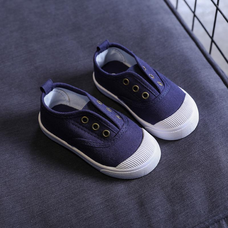 Children's Canvas Eyelet Shoes - 2025 Spring/Autumn Collection, Casual Sneakers for Boys and Girls.
