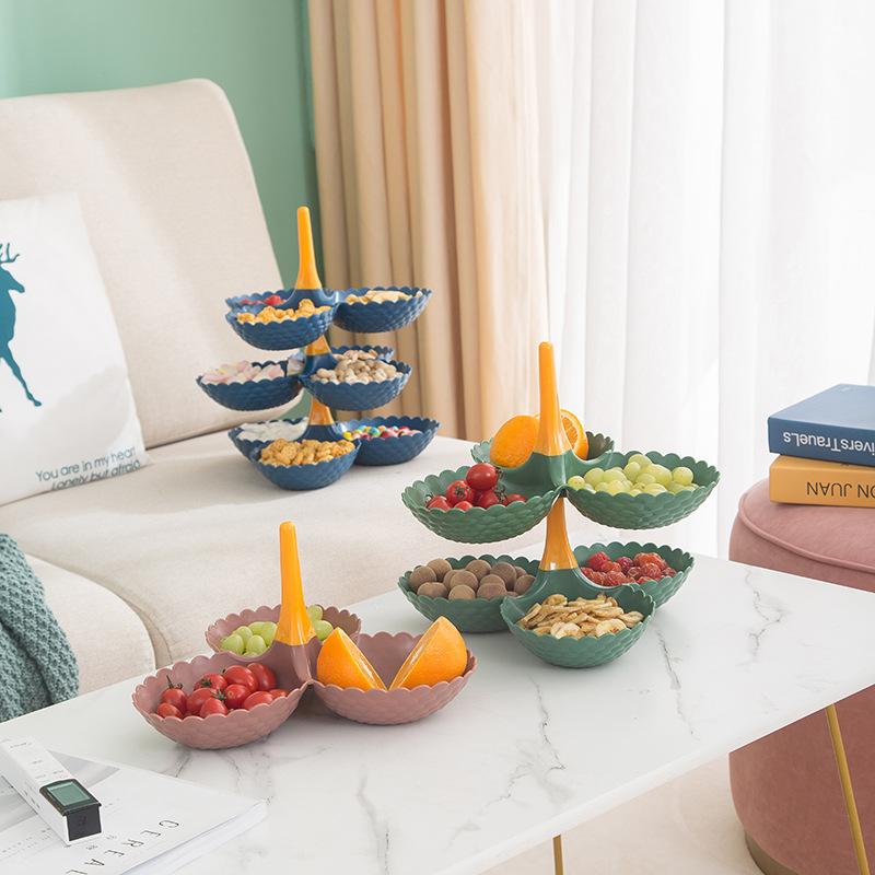 3 vrstvy Odnímatelný ovocný talíř Věž Domácí obývací pokoj Snack Dezert Úložný stojan