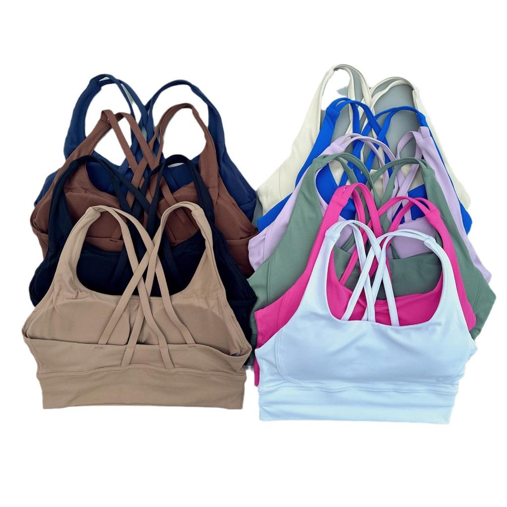 Lulu Women's Shockproof Crossover Yoga Sports Bra - Running & Fitness Vest