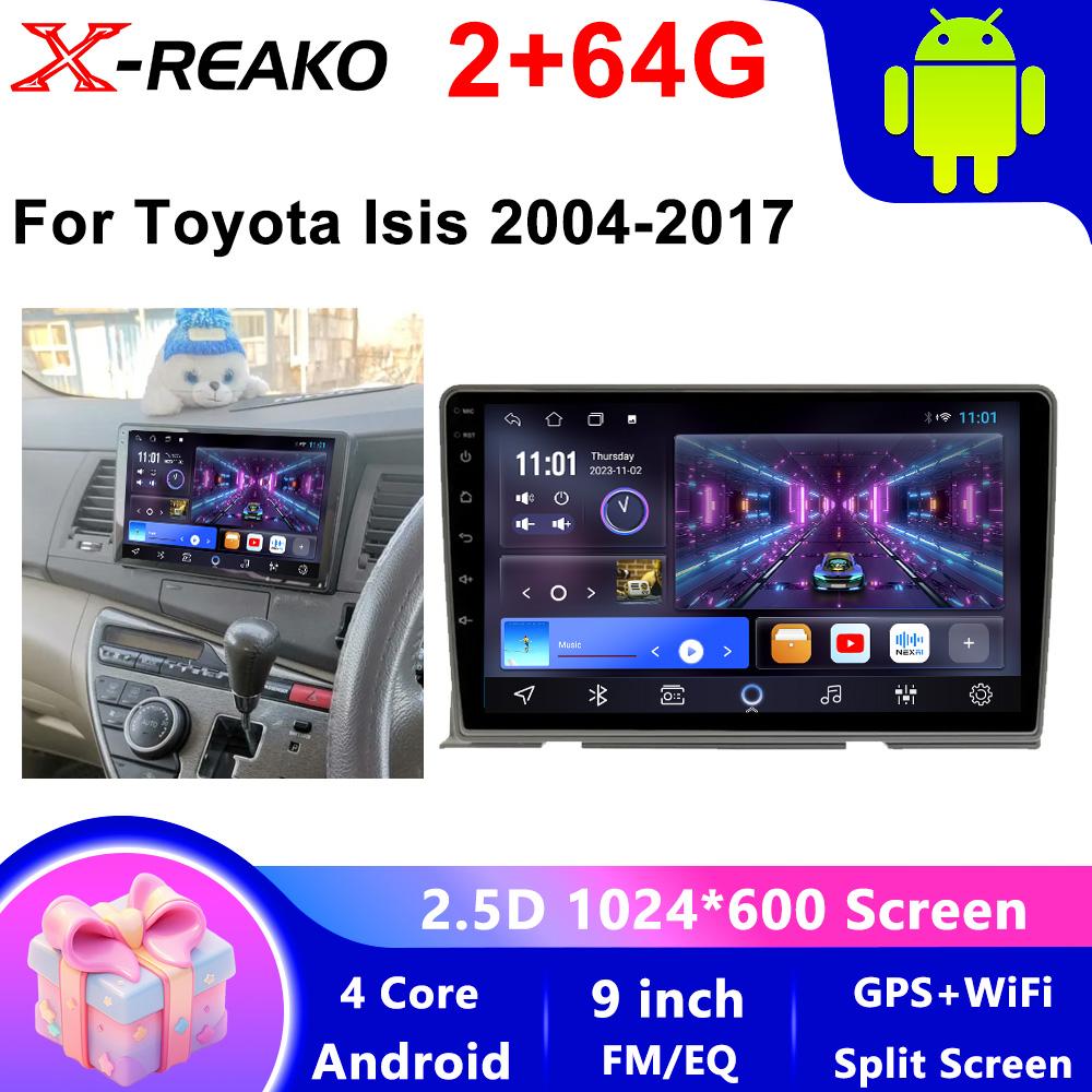 

9-дюймовый экран беспроводной Carplay 2Din Android радио автомобильный мультимедиа для Toyota ISIS 2004-2017 Автомагнитола стерео головное устройство GPS навигация 4 core 2GB+64GB CP
