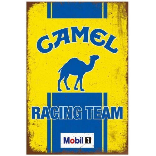 

Camel Racing Team Tin Sign Retro Motorsports Garage Man Cave Wall Decoraluminum 20x30cm（7.8x11.8inch）